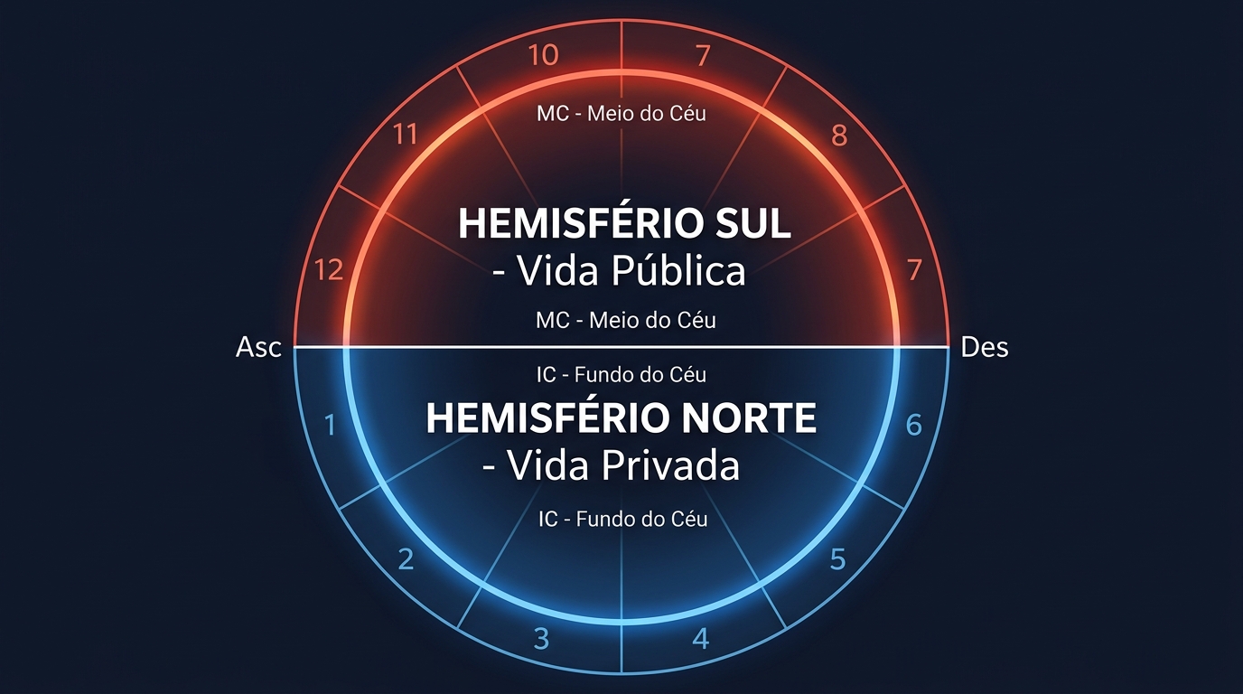 Hemisférios Norte e Sul no Mapa Astral
